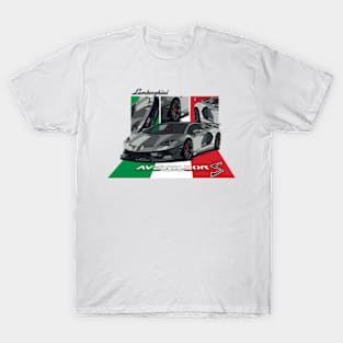 Lamborghini Aventador with Italian flag T-Shirt